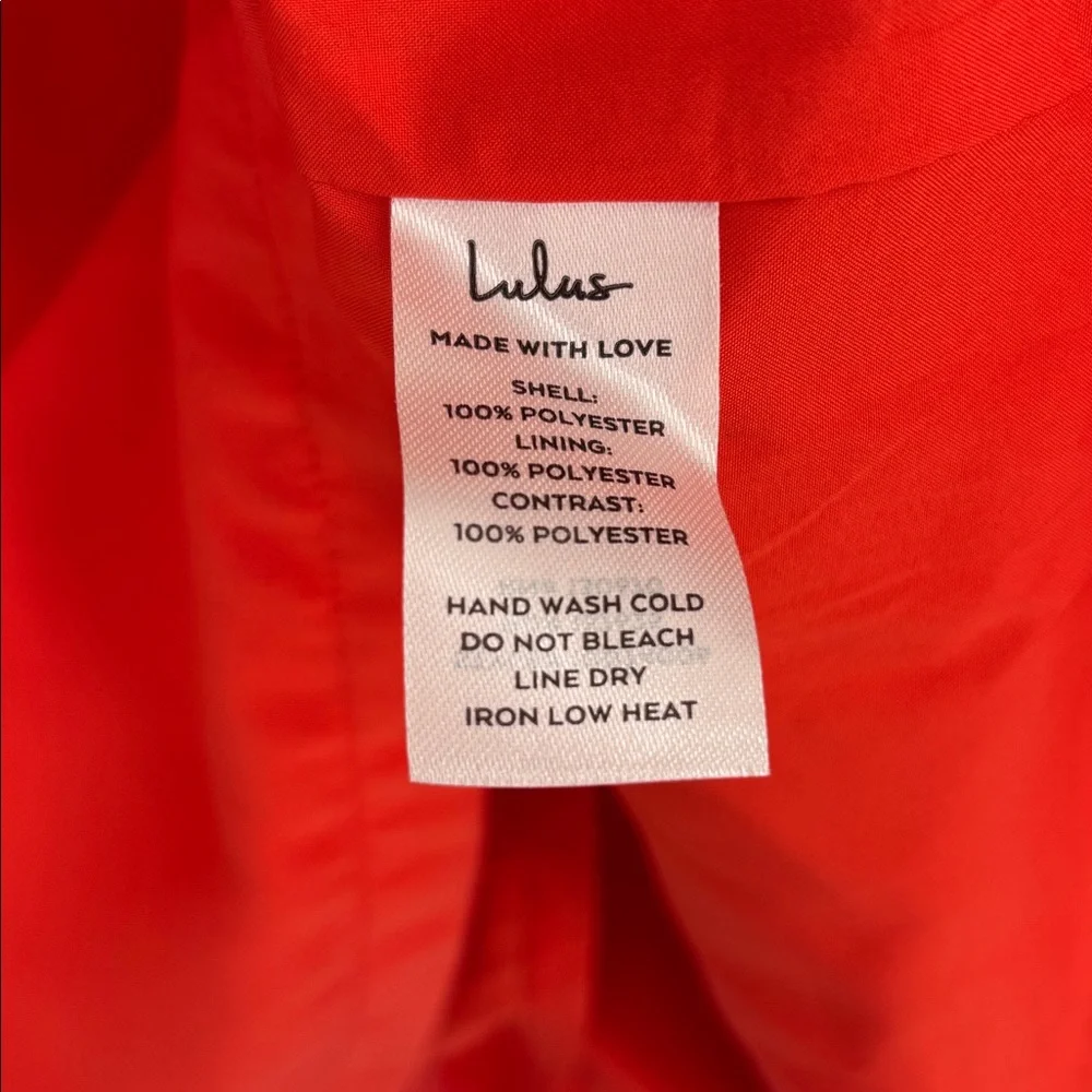 Lulus Joyful Orange Red Multi-Stripe Tie-Back Mini Dress Women’s Size Medium - Picture 7 of 9